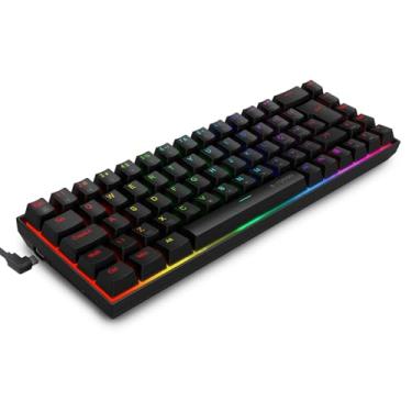 Imagem de Teclado Gamer Mecanico, RGB, Switch Vermelho Hot-Swap, Anti-Ghosting, USB-C com Fio