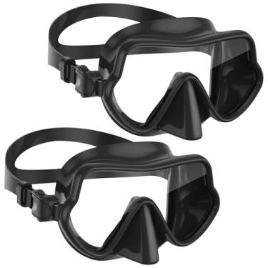 Imagem de W WSTOO Máscara de mergulho com snorkel, óculos de natação para adultos com cobertura de nariz, vidro temperado panorâmico antirreflexo HD, tratamento de revestimento antiembaçamento para lentes