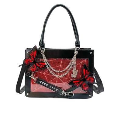 Imagem de Butterfly Ita Bag Y2k Bolsa de ombro feminina bolsa tiracolo, Vermelho, 13.8 x 4.1 x 9.8 inches