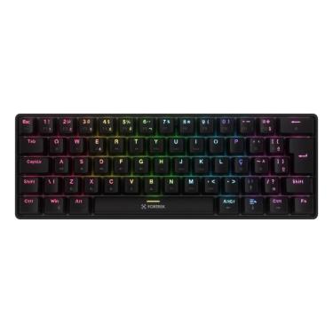 Imagem de Teclado Mecânico Gamer sem fio Fortrek Gravity Air - ABNT2 - 2.4GHz - RGB - Switch Brown - Preto