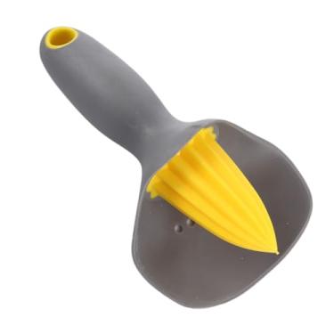 Imagem de Espremedor Manual de Limão e Laranja, Silicone, com Recipiente Coletor de Sementes, para Cozinha (CINZA)