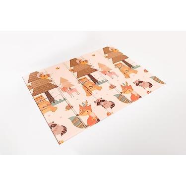 Imagem de Tapete Atividades Dobrável 150x200cm Raposa – Infantil, Impermeável, Dupla Face