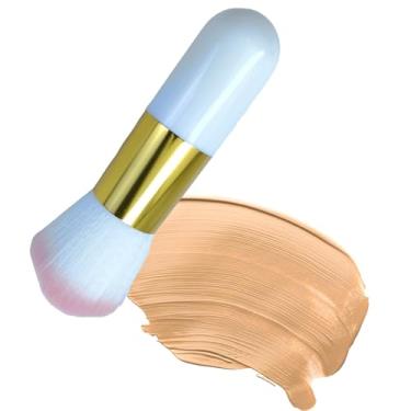 Imagem de Pincel de maquiagem de base sintética macia para líquidos e pó, ferramenta de cosméticos faciais