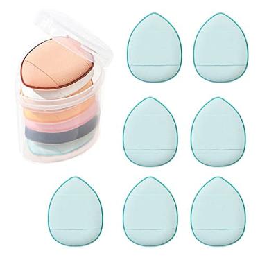Imagem de Cosméticos Puff Face Esponja Maquiagem Profissional Almofada Corretivo Marca-texto Liquidificador Maquiagem Puff Seco Molhado Duplo Uso (azul)