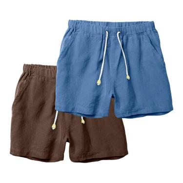 Imagem de Kit 2 Shorts Linho Premium Bermuda Masculina Moderno e Leve-Masculino