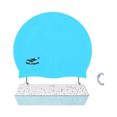 Imagem de Touca De Natação De Silicone Impermeável Para Crianças E Adultos, Prot