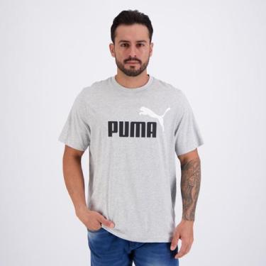 Imagem de Camiseta Puma Ess 2 Color No.1 Logo Tee Cinza, GG