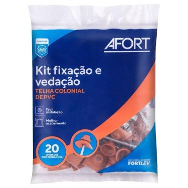 Imagem de Conjunto de Vedação/Fixação Afort Colonial para Telha PVC Cerâmica/Terracota - Pacote com 20 Unidades