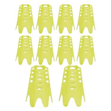 Imagem de Colaxi Camisetas de simulador de golfe profissionais de plástico durável resistência ao desgaste tapete de golfe camisetas para escritório ao ar livre quintal acessório de treinamento de golfe interno, amarelo