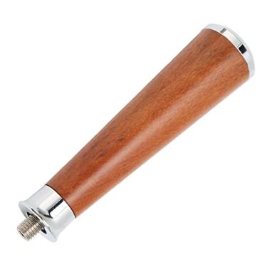 Imagem de Alça de porta de café alça de filtro de café de madeira cabo de madeira maciça para máquina de café italiano M10 Thread