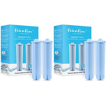 Imagem de Pacote com 4 filtros de água para máquina de café PrimaPure para Jura Clearyl Blue 71445, 67879, ENA3, ENA5, J6, J9, J95 certificado para NSF/ANSI 42 pela IAPMO R&T