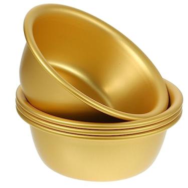 Imagem de Kichvoe Tigelas de vinho de arroz coreano conjunto de 4 tigelas tradicionais de porcelana Makgeolli para restaurante doméstico e cozinha coreana pequenas 4 cm copos de vinho de arroz azul e branco