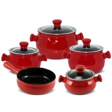 Imagem de Jogo De Panelas Em Cerâmica Premiere Joy Com 5 peças Ceraflame Pomodoro