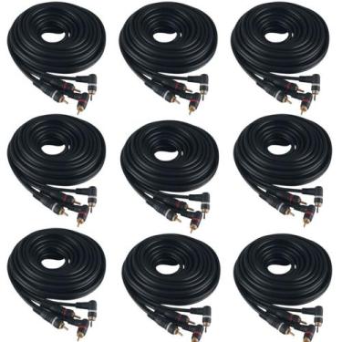 Imagem de Kit De Instalação Para Som Automotivo 9 Cabos Rca 5 Metros - KX3