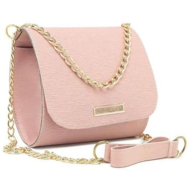 Imagem de Bolsa Feminina Transversal Tira Colo Corrente - CF Ecommerce, Rose