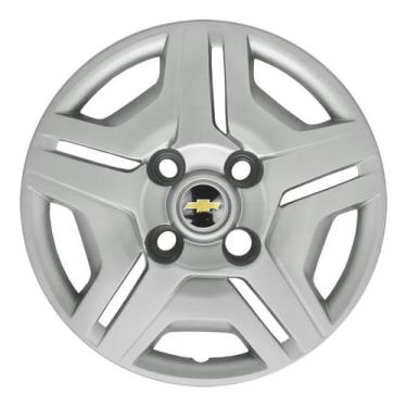 Imagem de Calota Aro 14 194CB-PTA + Emblema Alumínio GM Preto - Garagem Online G