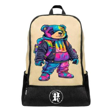 Imagem de Mochila Escolar Pega a Visão Estampado Urso Masculina-Masculino