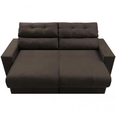 Imagem de Sofá 3 Lugares Cama Clean Retrátil E Reclinável Inbox Café