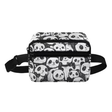 Imagem de Kuiaobaty Pochete infantil para meninas, bolsa com cinto, bolsa tiracolo fofa, Panda fofo, Mochilas de cintura