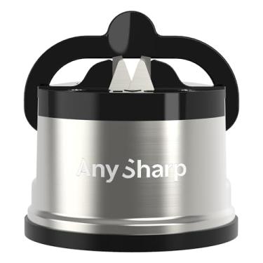 Imagem de nySharp – PRO – Afiador de facas mãos livres – Ferramenta de afiar fácil de usar com base de sucção PowerGrip e ângulo pré-definido de 20 graus – Para todas as facas: Chef, serrilhado e aço endurecido