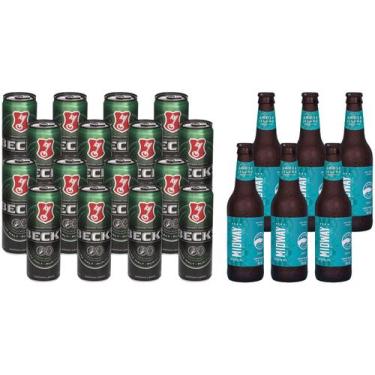 Imagem de Kit Cerveja Becks Puro Malte Lager 16 Unidades