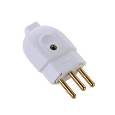 Imagem de Kit 8 Plugue Macho 2P+T 10 A 250 V Tramontina Branco