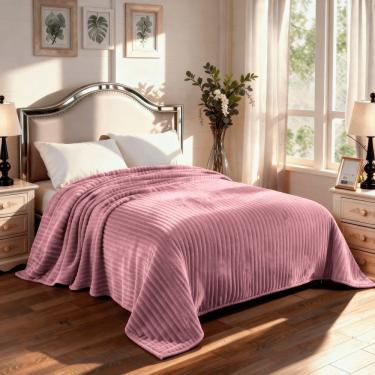 Imagem de Manta Cobertor Casal Corttex Luster Canelada 180x220cm Microfibra Antialérgico Super Macio Premium