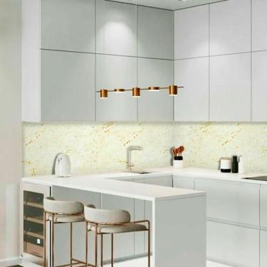 Imagem de Papel de Parede Lavavel para Banheiro Cozinha Revestimento Brilho Márm