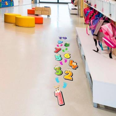 Imagem de Adesivo Destacável para Chão Infantil Numerais - TaColado, 0,58 x 2,00