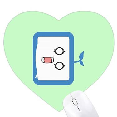 Imagem de Saplings Surprised Small TV Face Original Heart Mousepad Tapete de borracha para escritório
