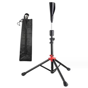 Imagem de Daconovo Camiseta de rebatidas de beisebol Softball portátil para bater tripé Base de suporte para camiseta Ajuste de altura com bolsa de transporte para adultos e adolescentes Prática de treinamento