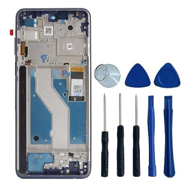 Imagem de Ygpmoiki Tela LCD com moldura para Motorola Moto G Stylus 2022 4G XT2211-1 XT2211-2 XT2211-3 XT2211-4 LCD Display Touch Screen Panel Digitalizador com substituição de moldura azul, 17.3 cm