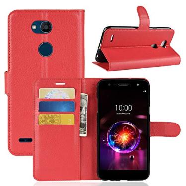 Imagem de Capa para LG X Power 3, capa carteira flip de couro PU premium com compartimento para cartão, suporte e fecho magnético [capa interna de TPU à prova de choque] Compatível com LG X Power 3