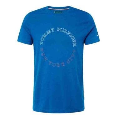 Imagem de Camiseta Tommy Hilfiger Monotype Circular Azul Indigo-Masculino
