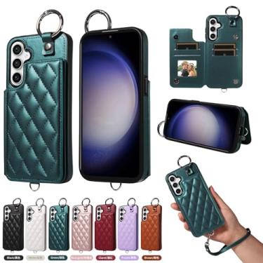 Imagem de Furill Capa carteira para Samsung Galaxy S24 Plus S24+ 5G com alça de pulso destacável de couro com compartimentos para celular com fivela de anel, suporte para S24plus 24S + S 24, 24+, feminino,