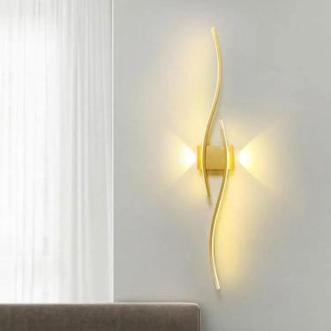 Imagem de Arandelas de parede LED modernas, iluminação de vaidade preta 3000-6000k, luminárias montadas na parede, para quarto, sala de estar, corredor, hotel, cabeceira, decoração interna, lâmpada de