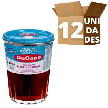 Imagem de kit 12 Geleia de Mocotó Açaí com Guaraná Zero Açúcar 170g Vidro - Duco