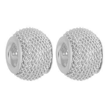 Imagem de Kit 2 Berloques Separadores  Murano Telinha Banhado a Prata 925 - Work