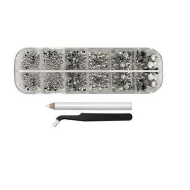 Imagem de Kit Strass Hotfix Termocolante Cristal Pedras Com 1000un - Armarinhos 