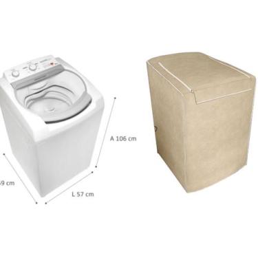 Imagem de CAPA MÁQUINA LAVAR LAVADORA BRASTEMP  BWJ09AB - 9kg BEGE - Jolar