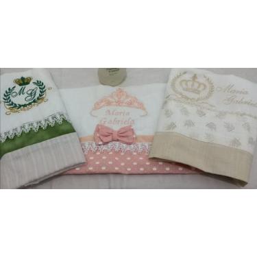 Imagem de Pano de boca duplo, bordado - fralda cremer