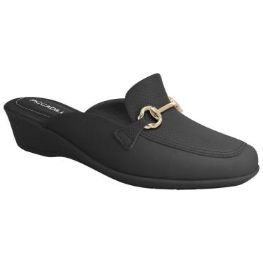Imagem de Mule Salto Anabela Piccadilly 143237 Feminino - Preto
