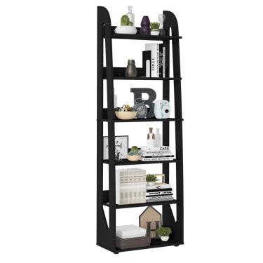Imagem de Estante Livreiro 7 Prateleiras 183X60 cm Preto Fosco ARLY