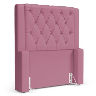Imagem de Cabeceira Atena Para Cama Box Solteiro 90cm Capitonê com Frame Suede Rosa - Abmaza