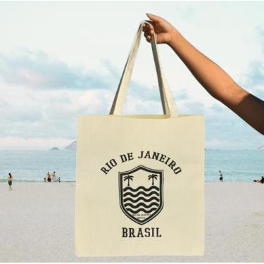 Imagem de Bolsa Ecobag 100% Algodão Tema Brasão Rio de Janeiro - armazze