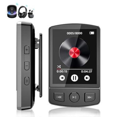 Imagem de MP3 Player Bluetooth Portátil com Tela Digital, Controles de Reprodução, Compatível com Fones de Ouvido Sem Fio, Preto
