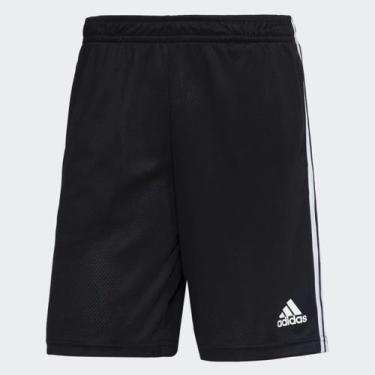 Imagem de Bermuda Adidas 3 Stripes Preta e Branca, P