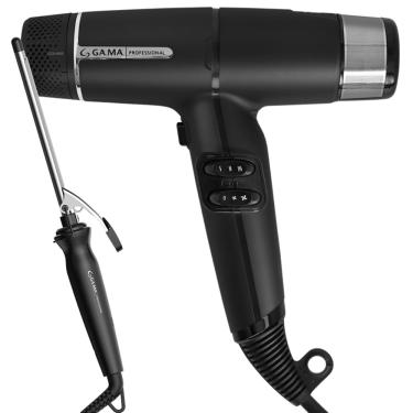Imagem de Kit Secador iQ Lite Black e Modelador Salon Curl 9mm