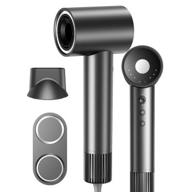 Imagem de Secador de cabelo Nandme 1600W 110000 RPM 200M Negative Ionic Grey