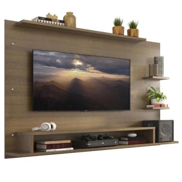 Imagem de Painel Para Tv Até 60 Polegadas Madesa Alfa Com Prateleiras E Nichos - Rustic Rustic